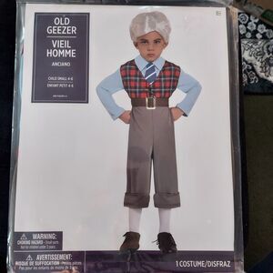 Old Geezer Grumpy Man Amscan 100 Day Dress Up Halloween Child Small 4-6 Costume